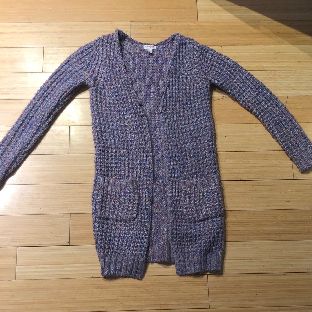Cat & Jack Purple Knit Women's Cardigan